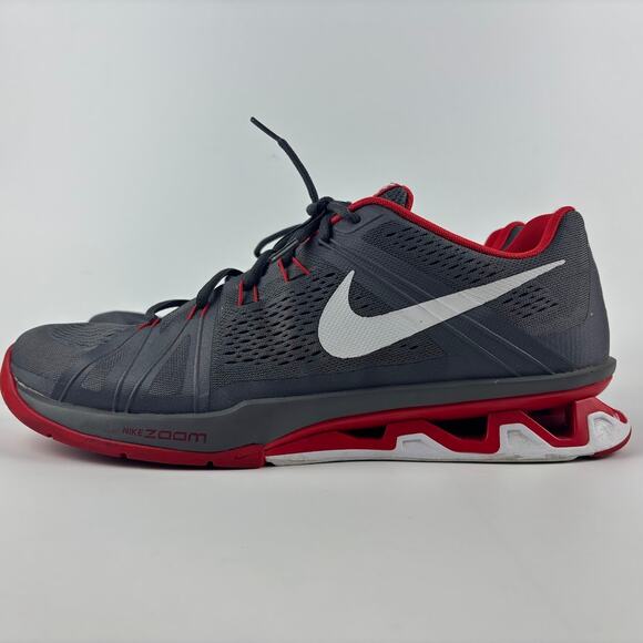 Nike Reax Lightspeed Training Shoes Men's Size 12 Grey / Red 807194-001 - Picture 3 of 12